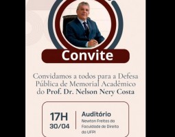 Defesa Pública de Memorial Acadêmico do Prof. Dr. Nelson Nery Costa