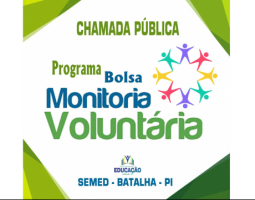 Prefeitura abre inscrições para Monitor Voluntário na rede pública de ensino de Batalha