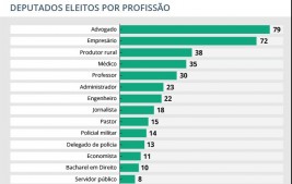Advogados e empresários são a maioria entre profissionais eleitos para a Câmara dos Deputados