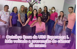 "Outubro Rosa": UBS Esperança I promove ação de conscientização do câncer de mama