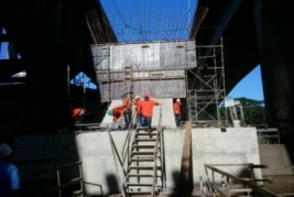 Último pilar da ponte da Frei Serafim está sendo concluído