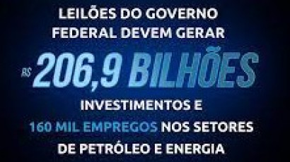 Série de leilões do setor de petróleo e energia prevê arrecadar R$ 206,9 bilhões em investimentos privados