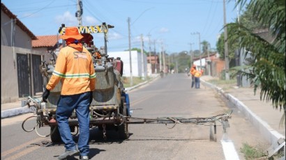 Prefeitura de Uruçuí inicia sinalização horizontal em várias da cidade