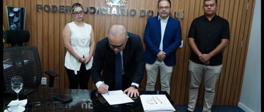 Presidente do TJPI assina ordem de serviço para construção do novo Fórum, Juizado e Central de Inquérito de São Raimundo Nonato