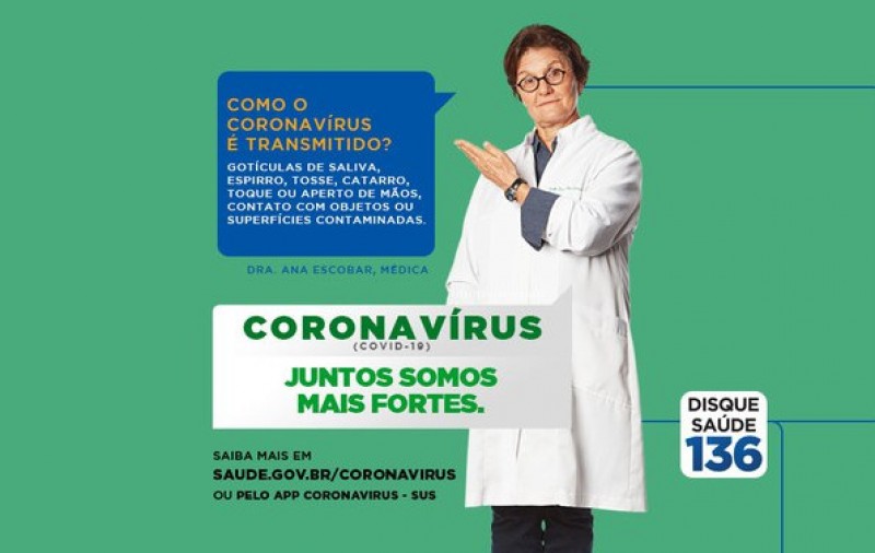 Juntos somos mais fortes: campanha publicitária é lançada para conscientização sobre coronavírus