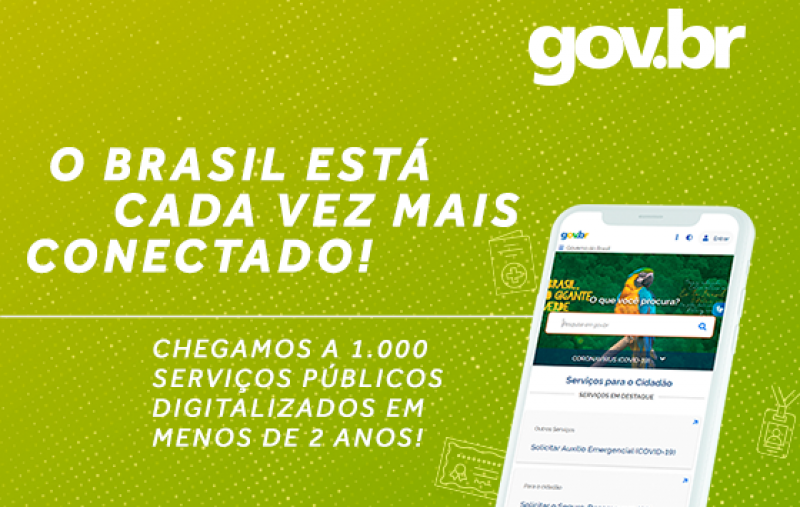 Portal gov.br já tem mil serviços públicos digitalizados para acesso do cidadão